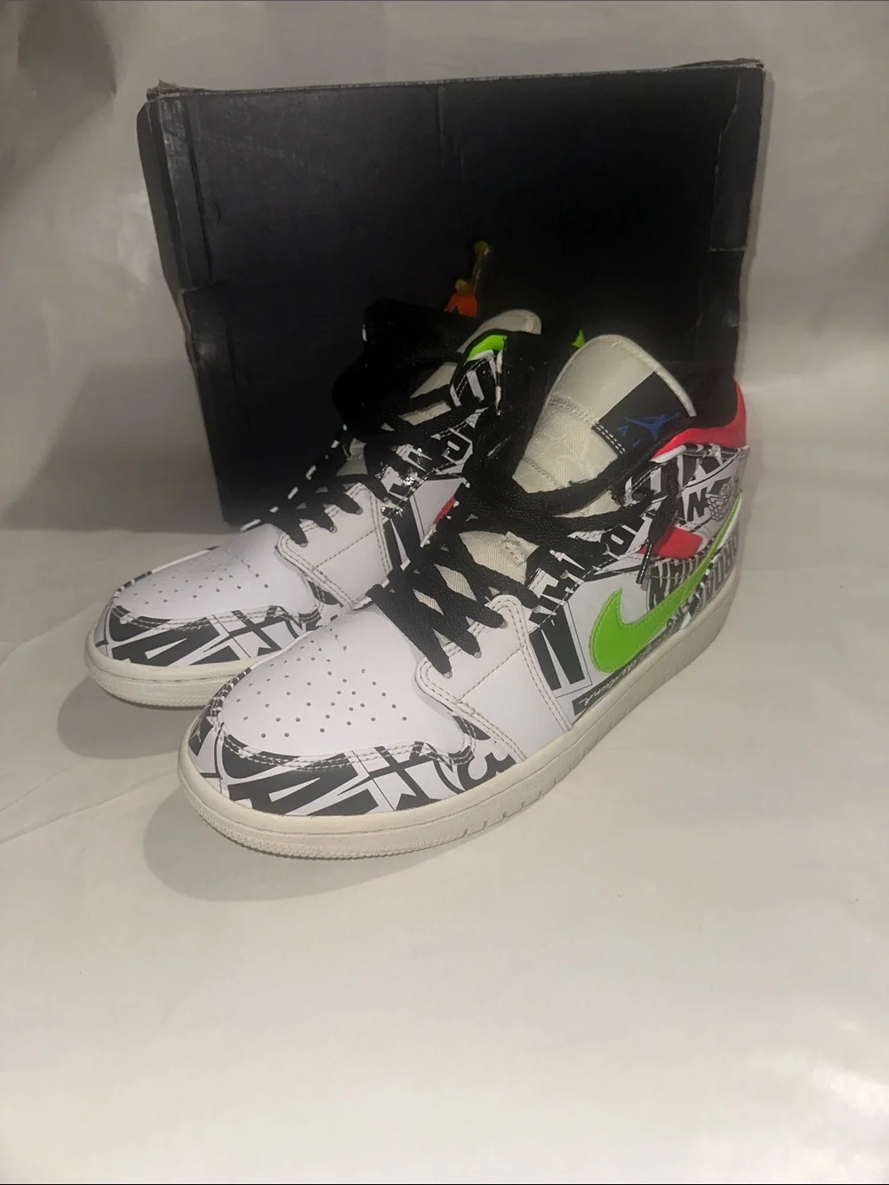 Nike Men's Jordan 1’s Allover Logos Sneaker